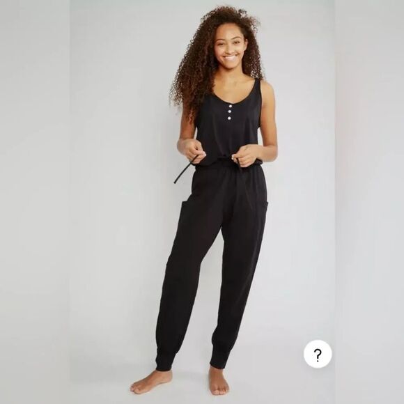 EBERJEY Brie Black Cargo Jumpsuit Small - Picture 1 of 8